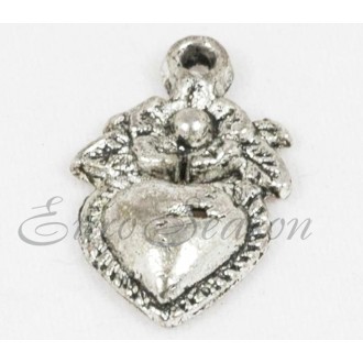 Подвеска мет.№433 12x20 мм цв.Silver (цена за 1шт)